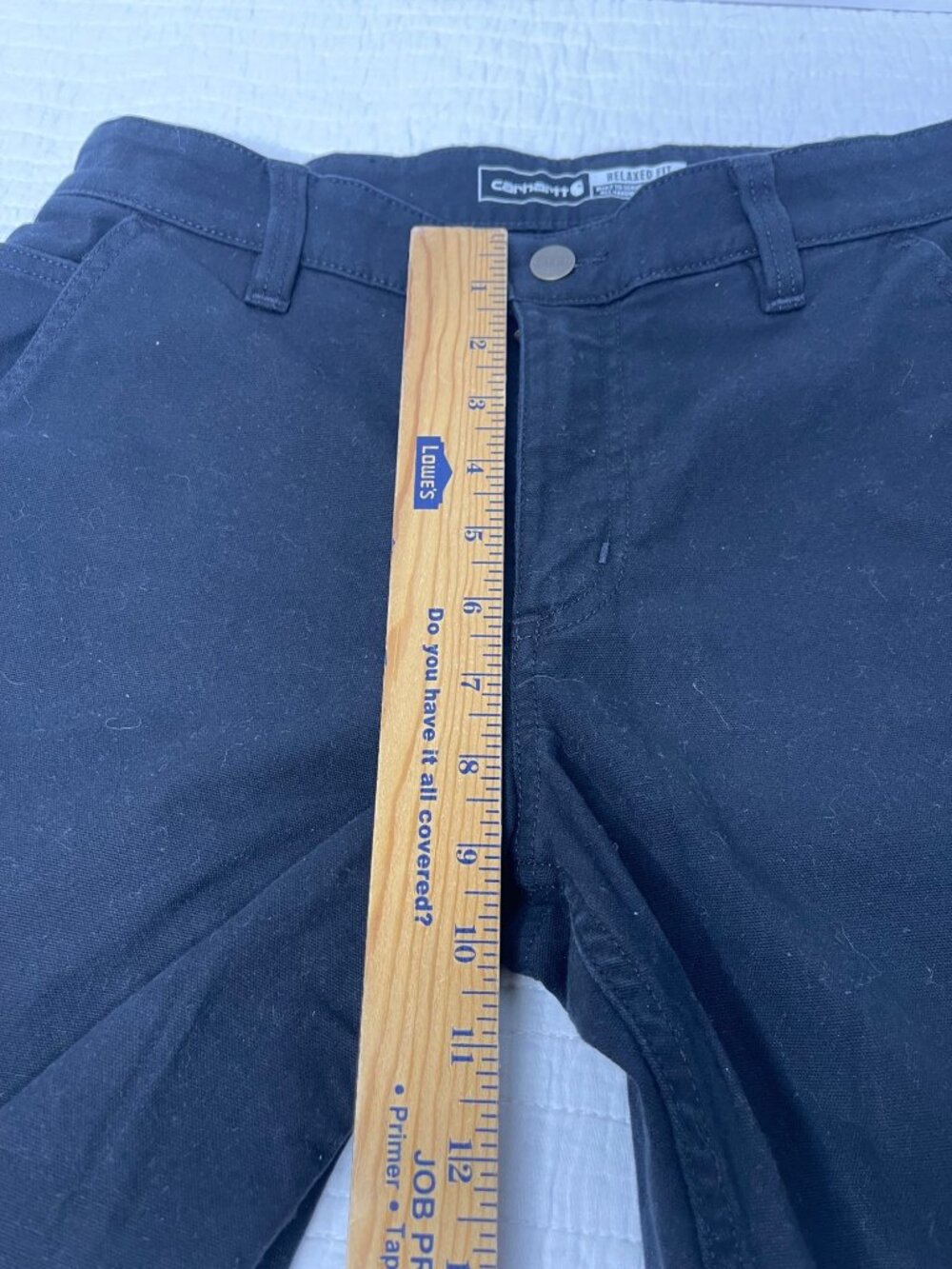 Carhartt Rugged Flex Relaxed Fit Canvas Work Pants Black Women Size 8R Utility - Picture 6 of 8